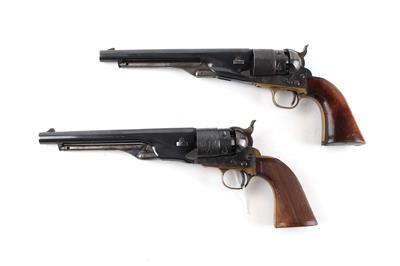 Zwei VL-Perkussionsrevolver, Uberti - Gardone und Euroarms Brescia, Mod.: Colt 1860 Army, Kal.: .44", - Lovecké, sportovní a sběratelské zbraně