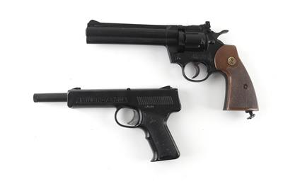Konvolut aus einer 'Milbro" Sports Ltd. - U. K. und einem Crossman CO2-Revolver, beide Kal.: 4,5 mm, - Jagd-, Sport- und Sammlerwaffen