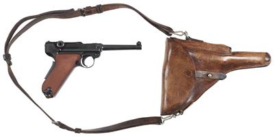 Pistole, Waffenfabrik Bern, Mod.: Schweizer Parabellum-Pistole 06/29 mit Originalholster, Kal.: 7,65 mm Para, - Jagd-, Sport- und Sammlerwaffen