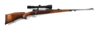 Repetierbüchse, unbekannter Ferlacher Hersteller, Mod.: jagdlicher Mauser 98, Kal.: vermutlich 7 x 57, - Jagd-, Sport- und Sammlerwaffen