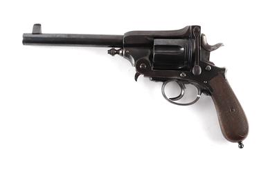 Revolver, unbekannter belgischer Hersteller, Mod.: ähnlich Gasser-Kropatschek Kipplaufrevolver, Kal.: ca. 11 mm, - Armi da caccia, competizione e collezionismo