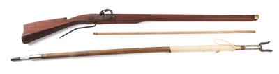 VL-Luntenschloßflinte, japanischer Stil, unbekannter Hersteller, laienhafte Fertigung, Kal.: 20, - Jagd-, Sport- und Sammlerwaffen