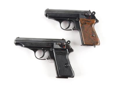 Konvolut aus Pistole, Walther - Zella/Mehlis, Mod.: PPK und PP, Kal.: 7,65 mm, - Armi da caccia, competizione e collezionismo