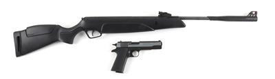 Konvolut Druckluftgewehr, Stoeger, Mod.: A30, Kal.: 4,5 mm und Schreckschusspistole 1911 A1, - Sporting and Vintage Guns