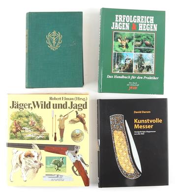 Konvolut Bücher, 4 Stück: - Jagd-, Sport- u. Sammlerwaffen