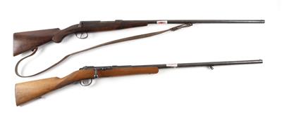 Konvolut aus 2 einläufigen Flinten mit Zylinderverschluß, eine davon Kal.: vermutlich 28, - Sporting and Vintage Guns