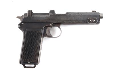 Pistole, Steyr, Mod.: 1912 mit Ladestreifen, Kal.: 9 mm Steyr, - Armi da caccia, competizione e collezionismo