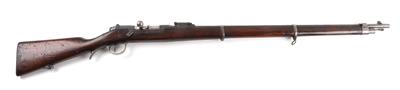 Repetierbüchse, OEWG - Steyr, Mod.: portugiesisches Infanteriegewehr 1886 System Kropatschek, Kal.: 8 x 60R port. Krop., - Jagd-, Sport- u. Sammlerwaffen