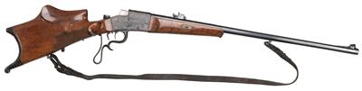 Scheibenbüchse (Feuerstutzen), unbekannter deutscher Hersteller, Mod.: Original System Aydt, Kal.: 7,7 mm (vermutlich 8,15 x 46R), - Sporting and Vintage Guns