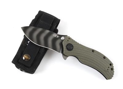 Einhandmesser mit Aufklapphilfe, ZT Zero Tolerance, Mod.: 0301 - Ranger Green - Ken Onion Design, - Jagd-, Sport- und Sammlerwaffen