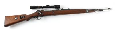 Repetierbüchse, Mauser, Mod.: Mauser K98k mit Zielfernrohr, Kal.: 8 x 57IS, - Lovecké, sportovní a sběratelské zbraně