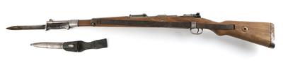 Repetierbüchse, Mauser - Oberndorf, Mod.: K98k mit Seitengewehr, Kal.: 8 x 57IS, - Ordnance weapons