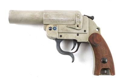 Signalpistole, Waffenfabrik F. W. Heym - Münnerstadt, Mod.: Typ 4 der schwedischen Armee, Kal.: 4, - Sporting and Vintage Guns