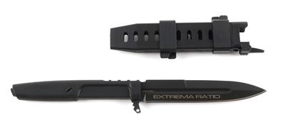 Mehrzweckmesser, Extrema Ratio, Mod.: Requiem Black, schmales Mehrzweckmesser, einseitig geschliffen, - Sporting and Vintage Guns