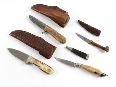 Konvolut aus vier feststehenden Messern, - Sporting & Vintage Guns