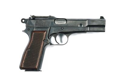 Pistole, FN - Browning, Mod.: 1935 HP mit Tangentenvisier/Wehrmacht mit Originalholster, Kal.: 9 mm Para, - Jagd-, Sport-, & Sammlerwaffen