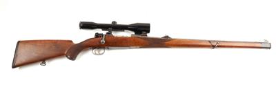 Repetierbüchse, unbekannter deutscher Hersteller, Mod.: jagdlicher Mauser 98 Stutzenschäftung, Kal.: 7 x 64, - Lovecké, sportovní a sběratelské zbraně