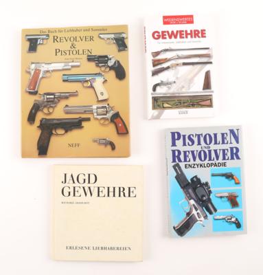 Konvolut aus 4 Fachbüchern, - Jagd-, Sport- und Sammlerwaffen