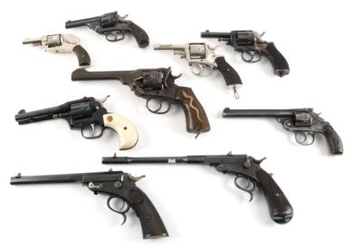 Großkonvolut Revolver und Kipplaufpistolen, - Lovecké, sportovní a sběratelské zbraně
