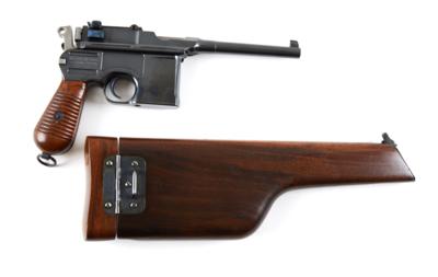 Pistole, Mauser - Oberndorf, Mod.: C96 1930 mit Anschlagschaft, Kal.: 7,63 mm Mauser, - Sporting & Vintage Guns