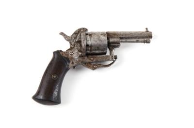 Lefaucheux-Revolver, belgische Fertigung, Baujahr 1878, Kal.: 7,5 mm, - Jagd-, Sport- & Sammlerwaffen