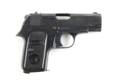 Pistole, Manufacture d'Armes des Pyrennees Francaises (M. A. P. F.), Mod.: Unique 16, Kal.: 7,65 mm, - Jagd-, Sport- & Sammlerwaffen