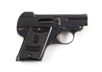 Pistole, Österreichische Waffenfabriksgesellschaft - Steyr, Mod.: 1909 Kipplauf, Kal.: 6,35 mm, - Jagd-, Sport- & Sammlerwaffen