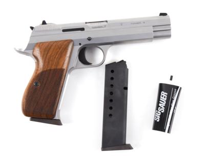 Pistole, SIG Sauer, Mod.: P210 Legende Silber - Stainless Steel, Kal.: 9 mm Para, - Jagd-, Sport- & Sammlerwaffen