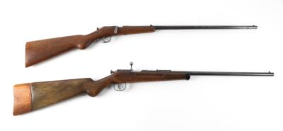 Konvolut aus zwei KK-Gewehren mit Zylinderverschlüssen und einem Gewehrfutteral, Anschütz, Kal.: .22 l. r., - Sporting & Vintage Guns