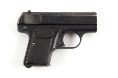 Pistole, Rheinische Metallwaaren-  &  Maschinenfabrik Abt. Sömmerda, Mod.: Dreyse - Pistole 1908 zweite Ausführung, Kal.: 6,35 mm, - Jagd-, Sport-, & Sammlerwaffen