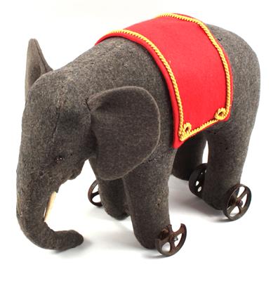 Frühes Rädertier von Steiff "Elefant", - Spielzeug