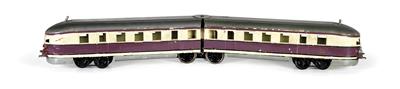 Märklin Spur 1, 'Fliegender Hamburger' Doppel-Triebwagen TW 12971, um 1935, - Hračky