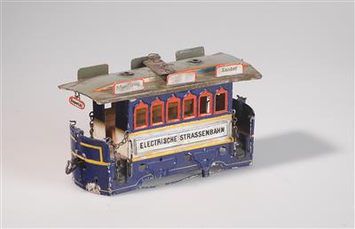 Märklin Spur 1(?) früh! Elektrische Straßenbahn von 1900-1905, - Spielzeug