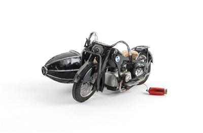 Modell einer BMW R3 1936 Beiwagenmaschine Royal München, - Spielzeug