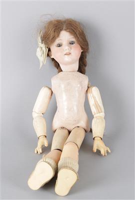 Puppe mit Porzellankopf, - Giocattoli