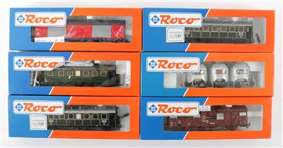 Roco H0 12 Stk. Personen- und Güterwagen, - Toys