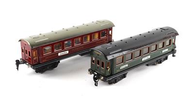 Märklin Spur 0, 2 Stk. 4-a Waggons mit Inneneinrichtung: - Giocattoli