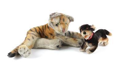 Dackel und Tiger von Steiff, - Spielzeug