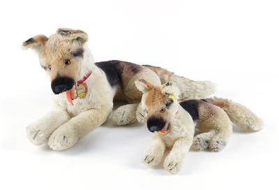 Zwei Schäferhunde von Steiff, - Spielzeug