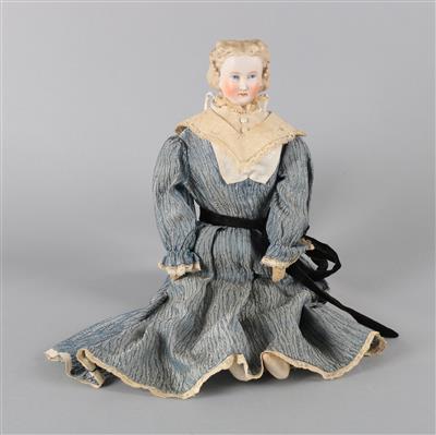 Puppe mit Porzellan-Schulterkopf, - Giocattoli