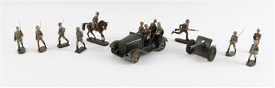 Elastolin Lineol Militär Figuren um 1930, - Toys
