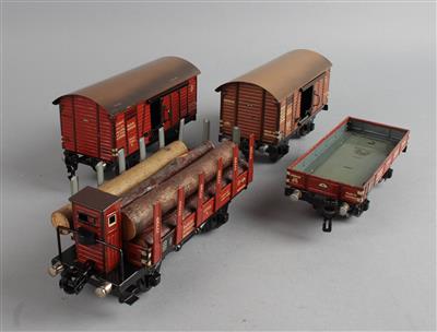 Märklin Spur 0, 4 Stk. 2-a Waggons: - Spielzeug