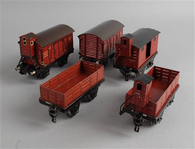 Märklin Spur 0, 5 Stk. 2-a Güterwaggons, - Giocattoli