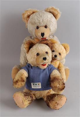 3 Stück Teddys von Fechter, - Spielzeug