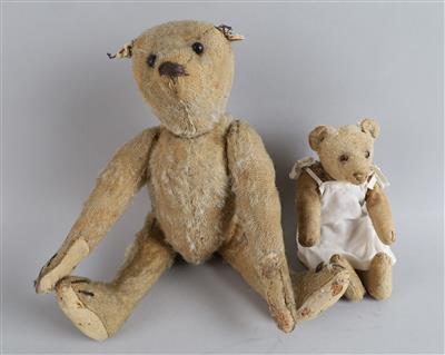 Steiff - Zeitzeugen: 2 Stk. frühe Teddys um 1915/25. - Spielzeug