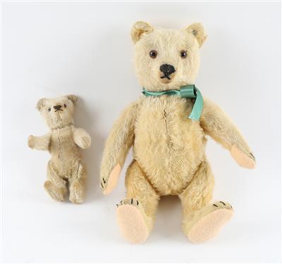 2 Stück originale Steiff Teddys, um 1950. - Spielzeug