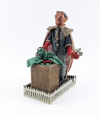 Krampus - frühe Aufstellfigur, Höhe 32 cm, - Toys