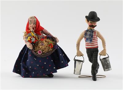 Krauhs-Figuren, 2 Stk. aus der Serie Wiener Typen, - Spielzeug