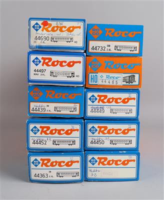 Roco H0, 10 Stk. 4-a Schnellzugwagen der FS, MAV, DB, SBB u. a., - Spielzeug