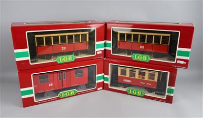 LGB Lehmann-Groß-Bahn Spur G,4 Stück Personenwagen, - Toys